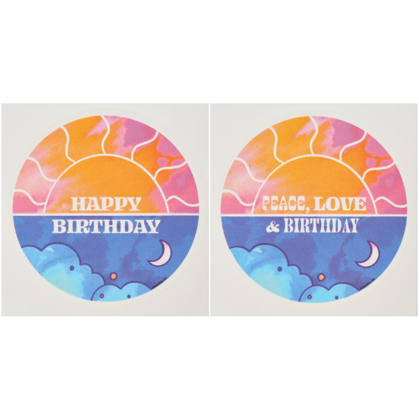 Peace, Love & Birthday-Assortment Edible Image®