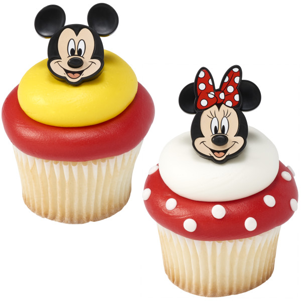 Mickey Mouse and Minnie Mouse Cupcake Rings