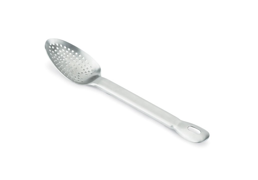 11 ¾-inch heavy-duty stainless steel perforated basting spoon