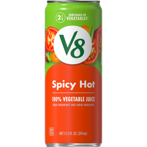 V8® Spicy Hot 100% Vegetable Juice, 11.5 fl oz Can (12 Pack)