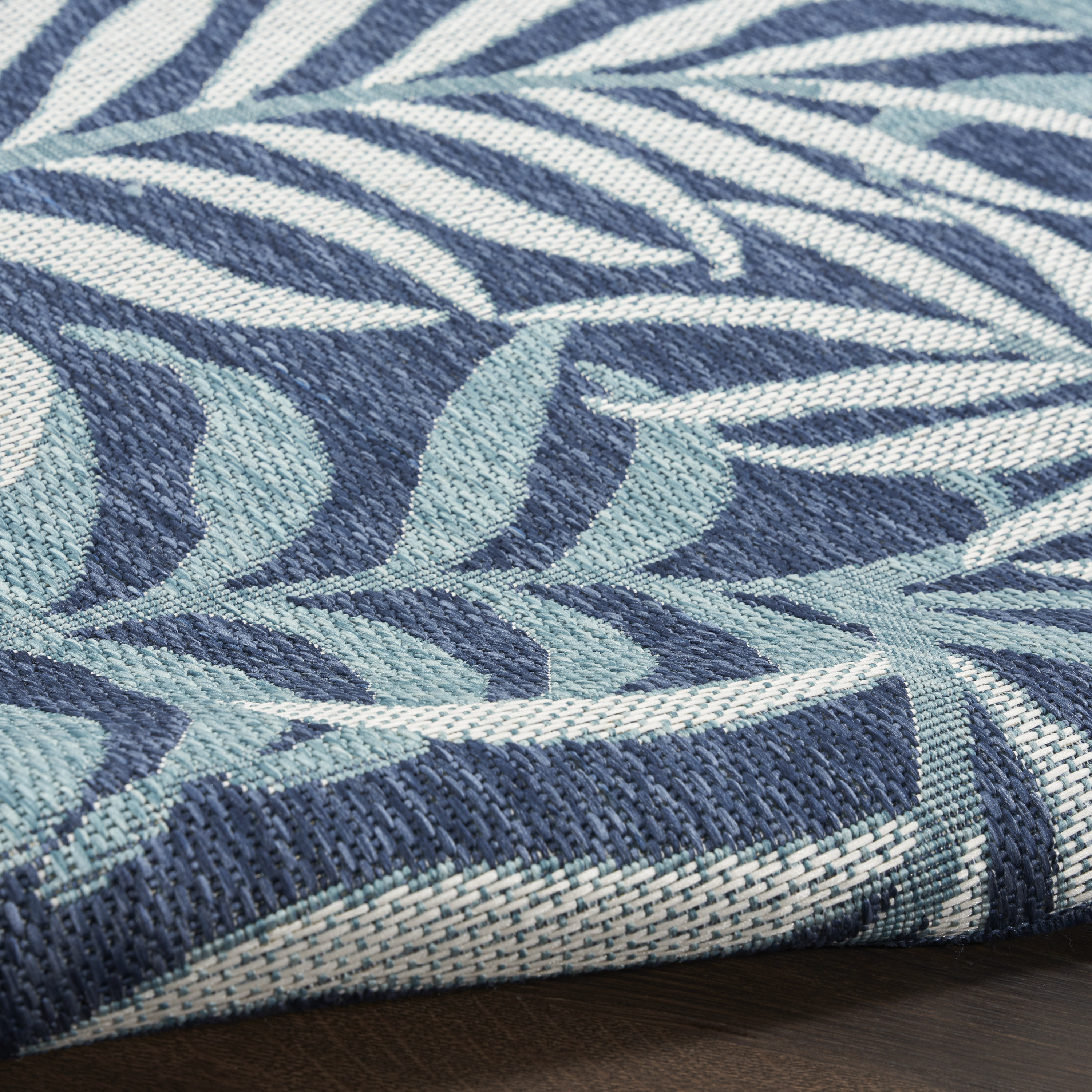 Nourison Garden Oasis 8' x 10' Navy Tropical Rug