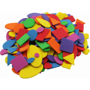 Creative Arts by Charles Leonard Foam Shapes, Assorted Colors, 720 Pieces/Bag