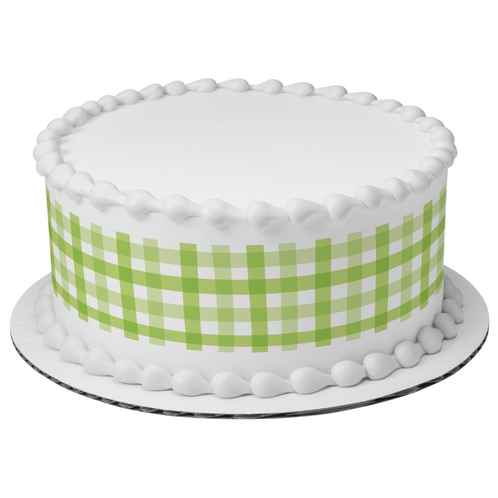 Image Cake Green Gingham