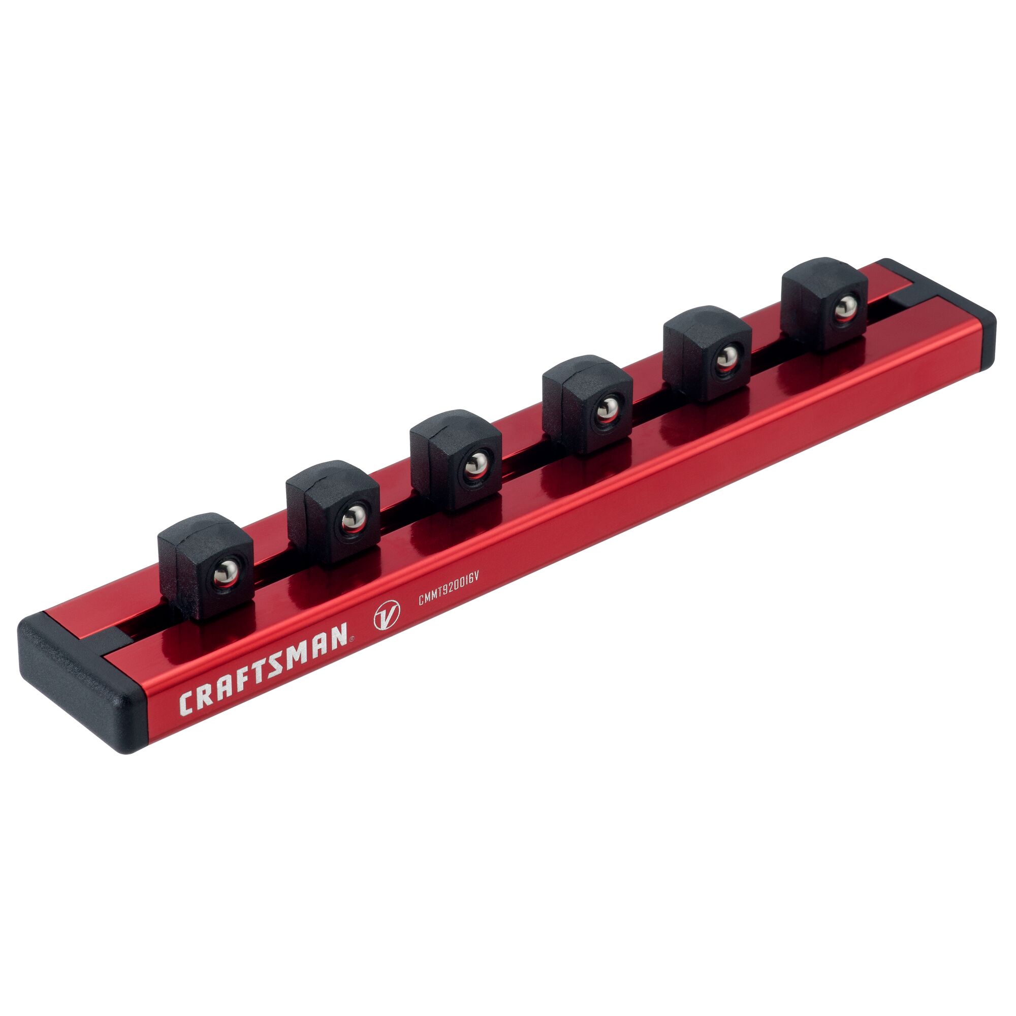 Rail feature of 3 eighths inch drive metric x tract technology hex bit socket set 6 piece.