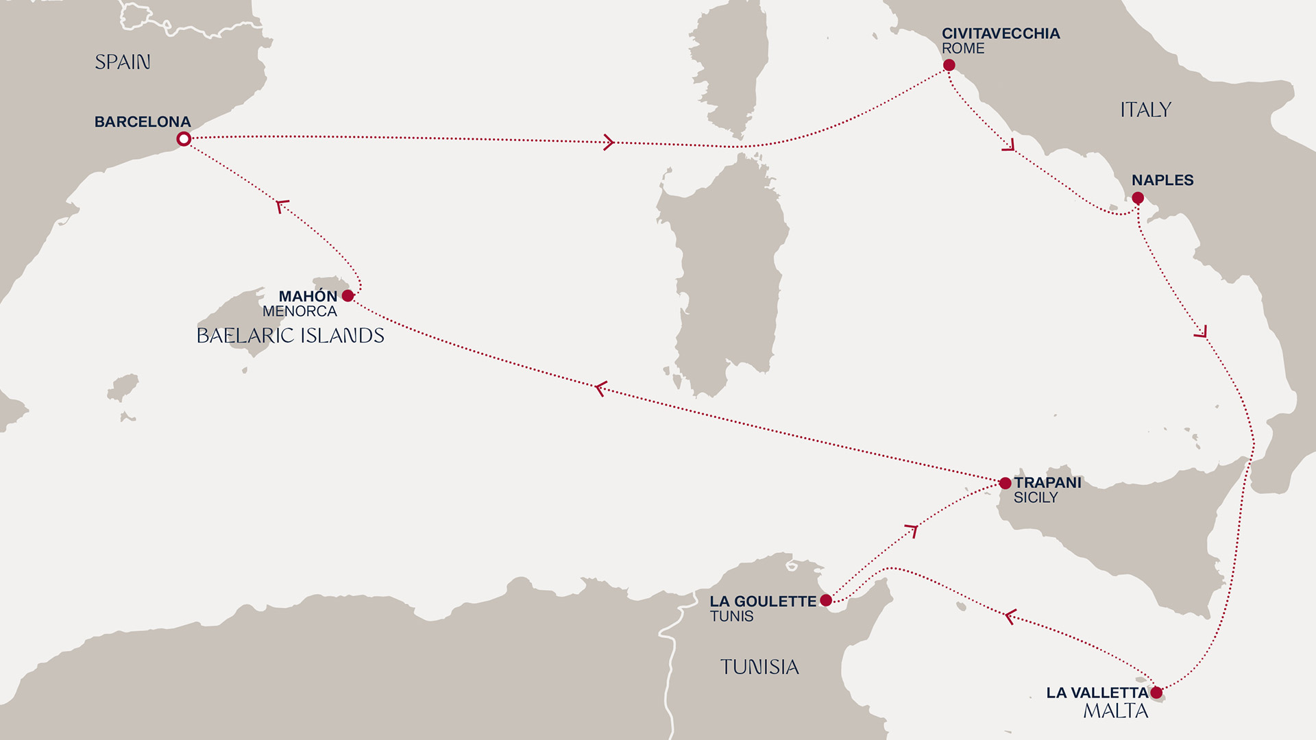 Itinerary map