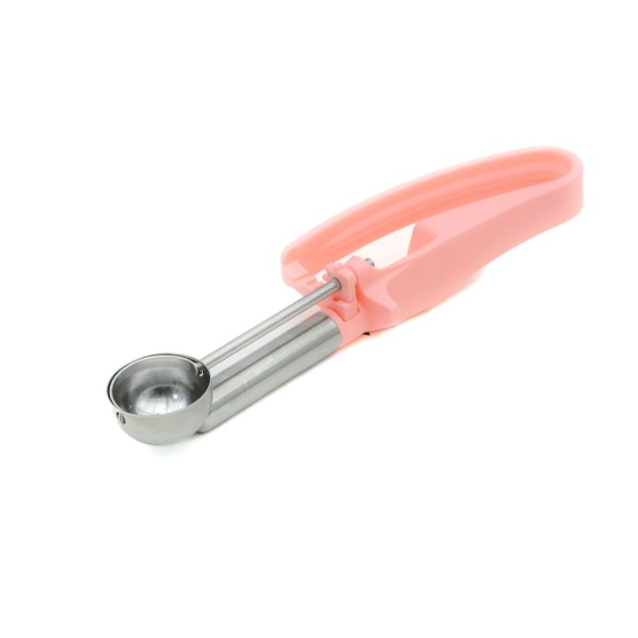 0.54-ounce extended-length disher with pink squeeze handle