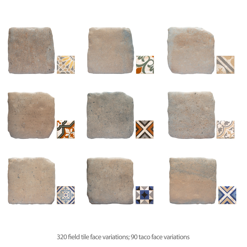 Benisa Marelle Teja with Paladio Taco 5-7/8 in. x 8 in. Porcelain Floor and Wall Tile