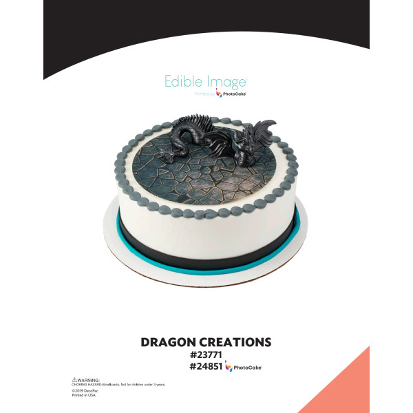 Dragon Creations The Magic of Cakes® PhotoCake® Enhanced Round Background Page