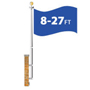 Vertical Wall Mounted Flag Poles