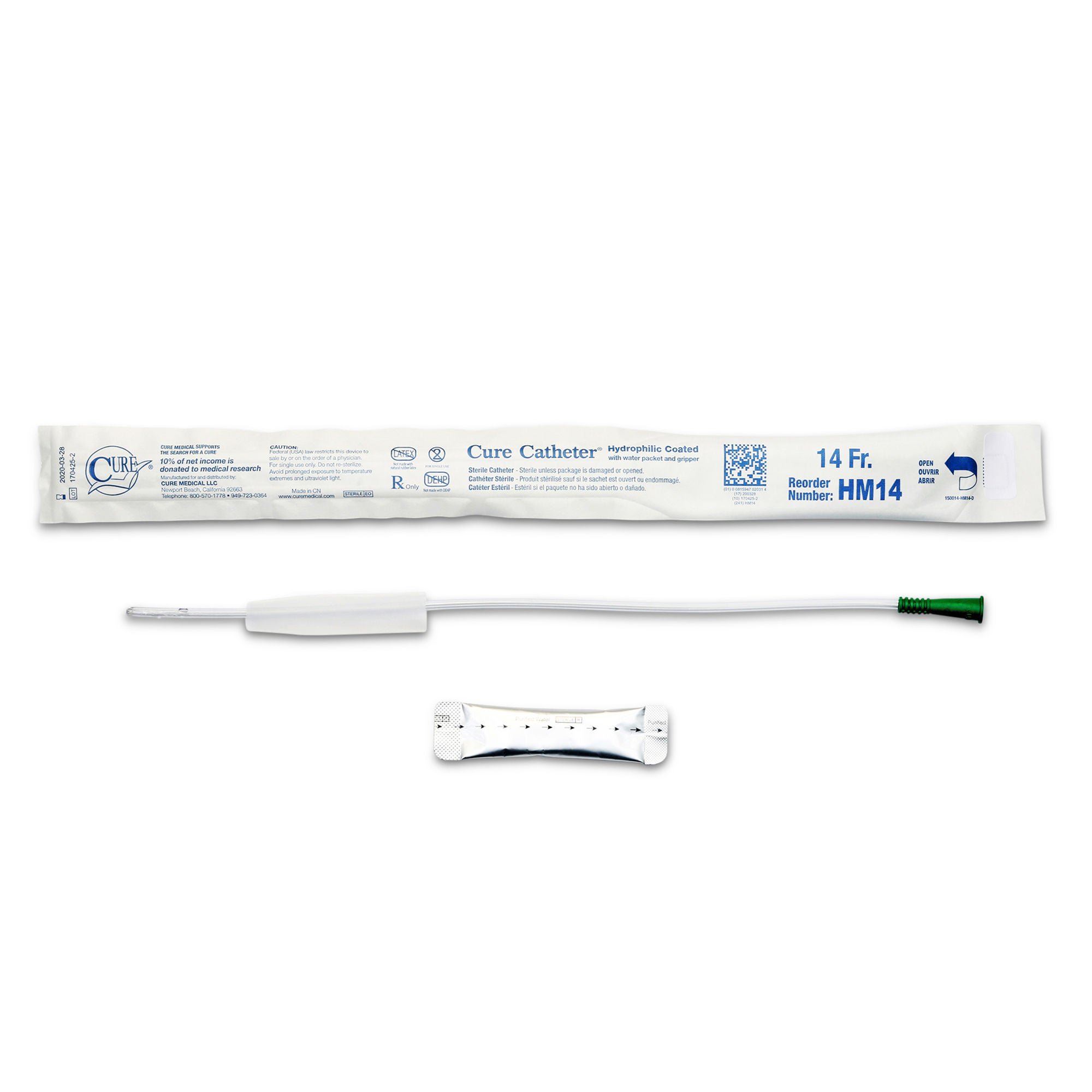 Cure Catheter™ Hydrophilic Intermittent Catheter, Straight