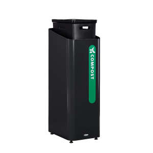 Rubbermaid Commercial, Sustain, Compost, 15 gal, Powder-coated Steel, Green, Rectangle, Receptacle