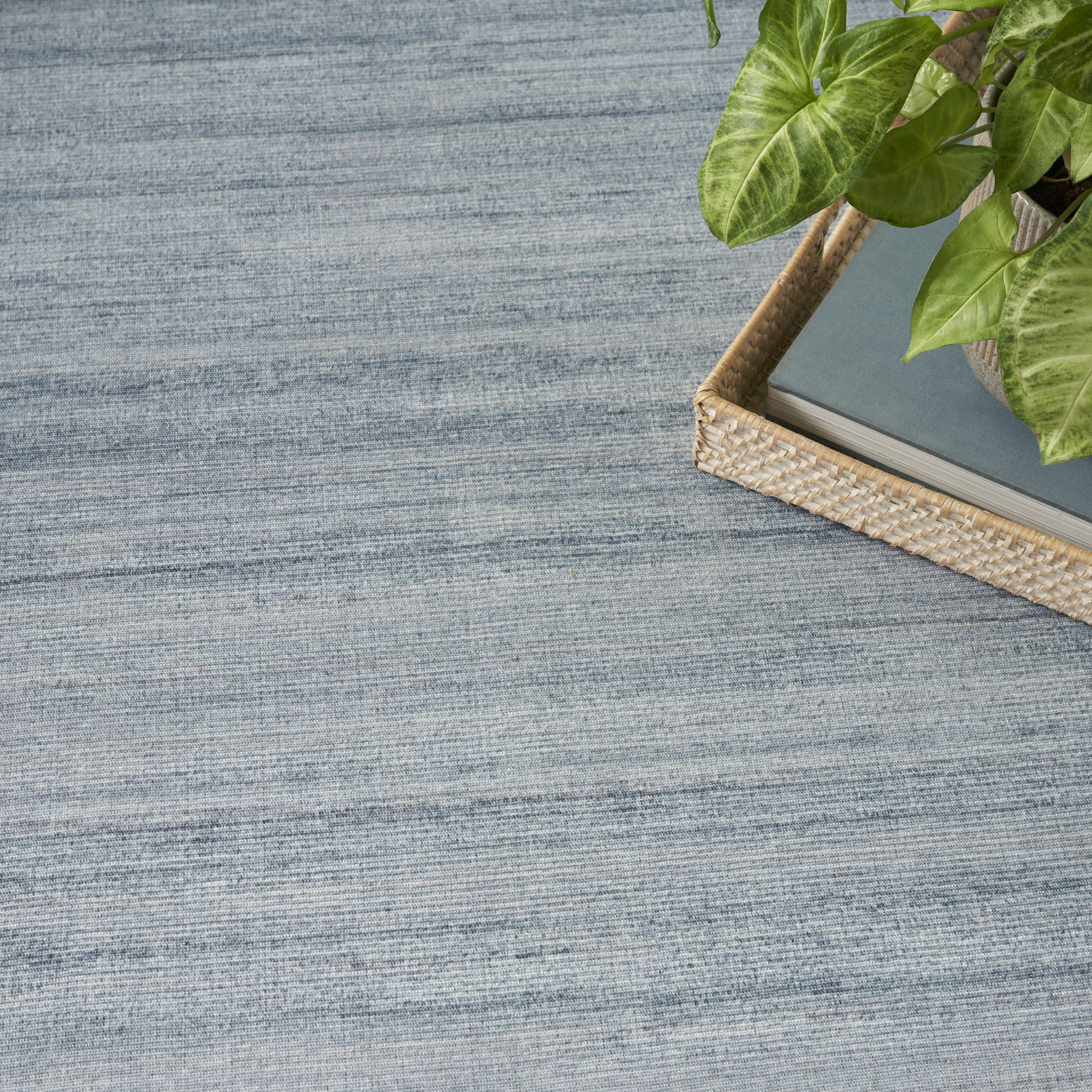 Nourison Washable Essentials 9'2" x 12' Aqua Modern Indoor Rug