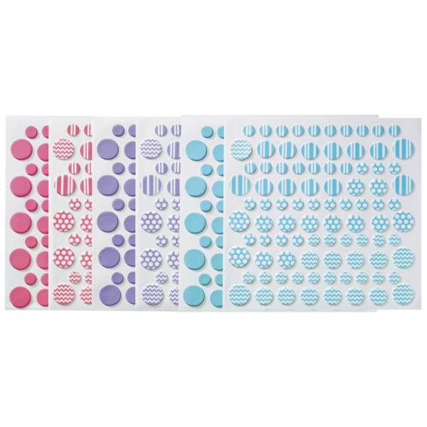 Bright Printed Assortment Dots Fondant DecoShapes®