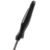 1-ounce one-piece heavy-duty stainless steel solid oval Spoodle® utensil with black nylon handle