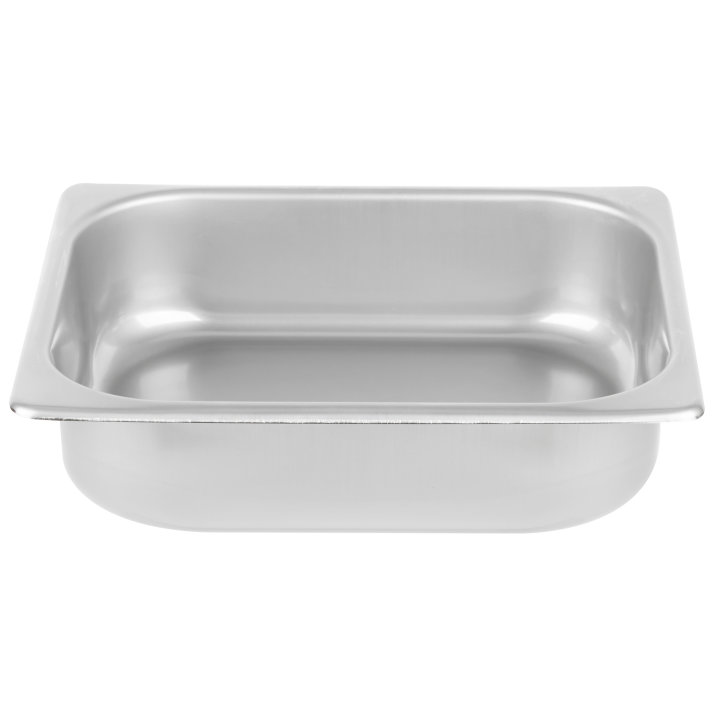 Half-size 2 ½-inch-deep stainless steel deli pan