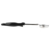 1-ounce one-piece heavy-duty stainless steel solid oval Spoodle® utensil with black nylon handle