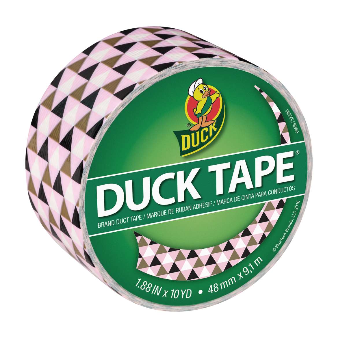 Printed Duck Tape® Brand Duct Tape - Metallic Gold Pyramid, 1.88 in. x 10 yd. Image