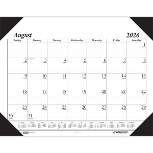 Monthly Academic Calendar Economy Desk Pad, 17 Months (Aug-Dec), 22" x 17"