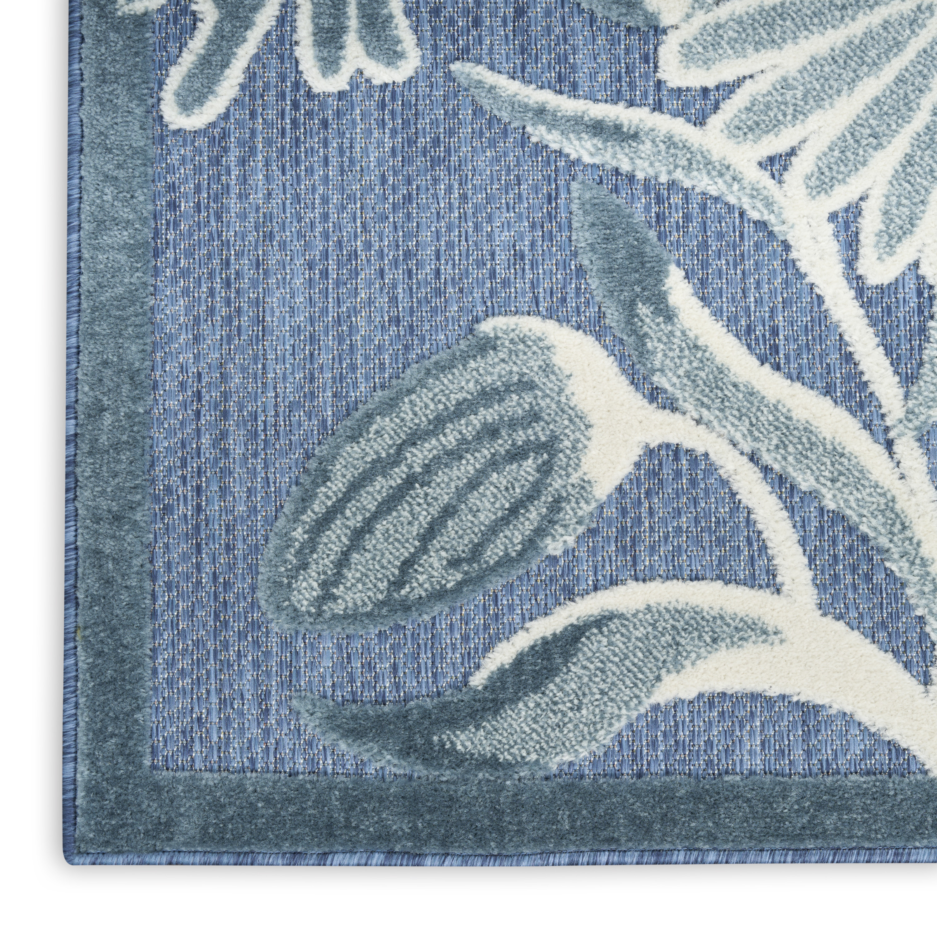 Nourison Aloha 7'10" x 10'6" Blue Outdoor Rug