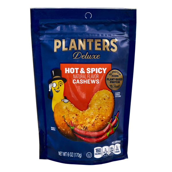 PLANTERS(r) Hot N Spicy Cashews 8/6oz . C1CB - Front Center Inner Pack (Hi Res)