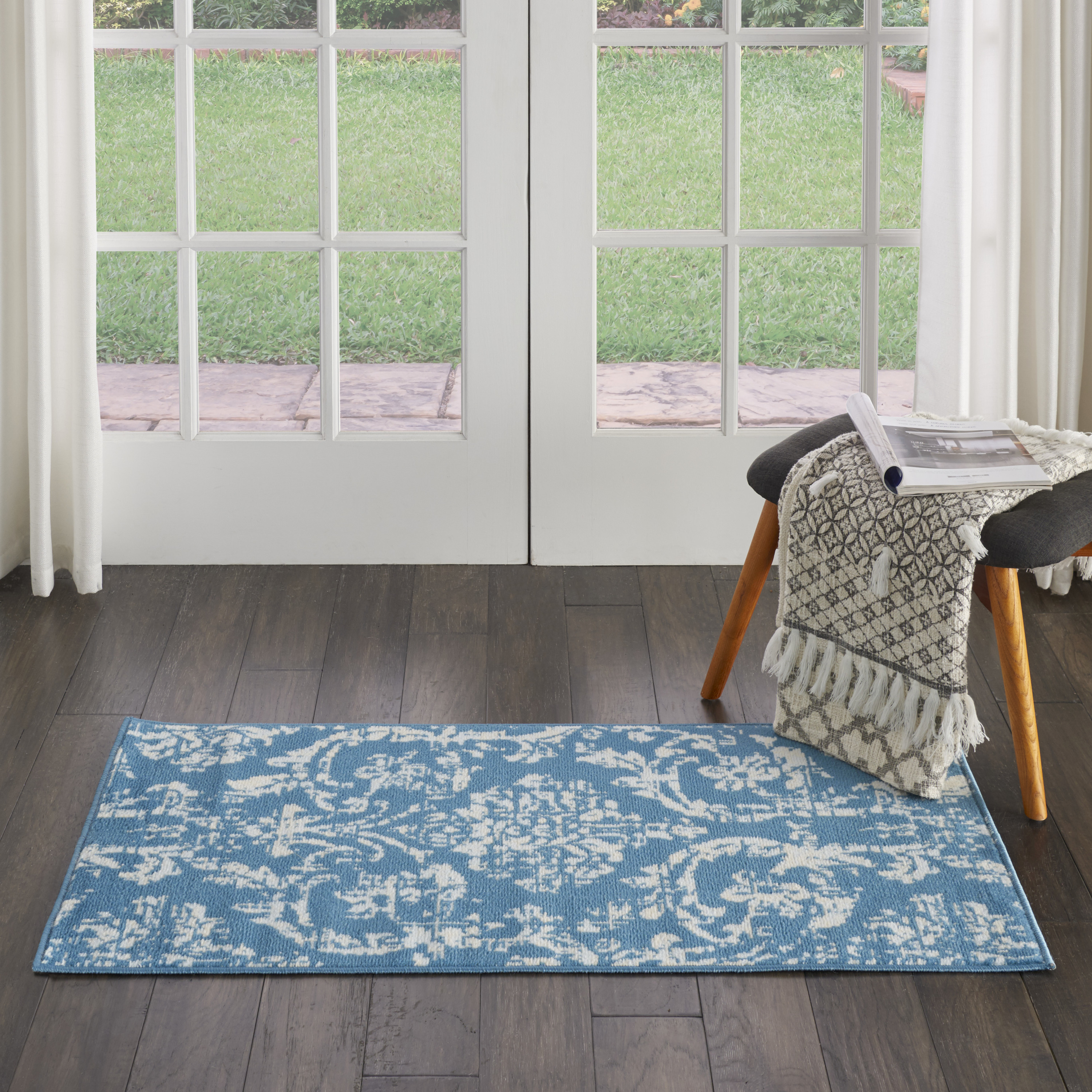 Nourison Jubilant 2' x 4' Blue Vintage Indoor Rug