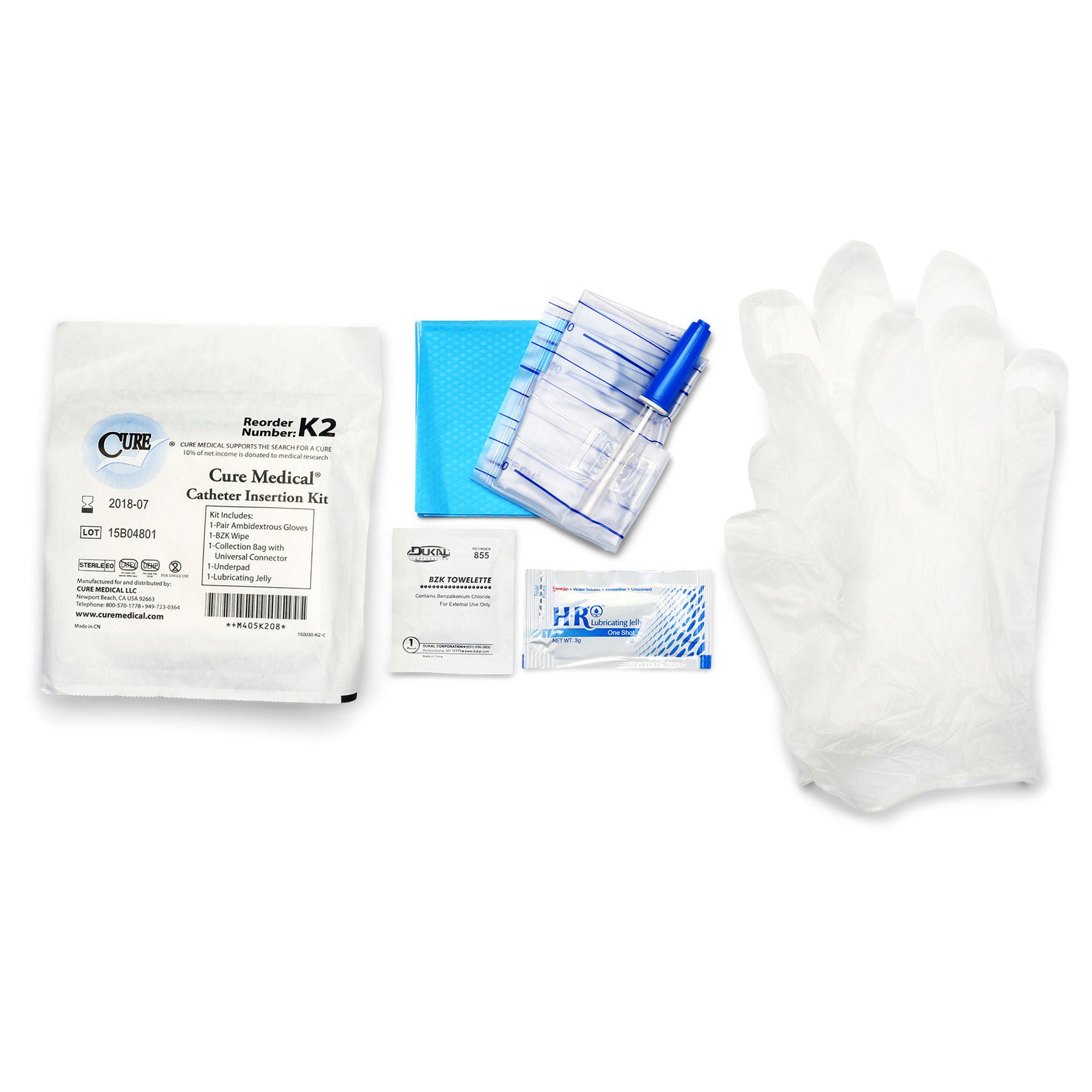 Cure® Catheter Insertion Tray With Collection Bag