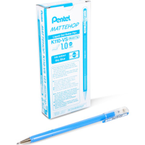 Hybrid Mattehop Gel Roller, Sky Blue, 12 Pack
