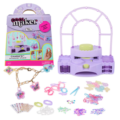 Cool Maker, Charm'd Accessory Studio Charm Making Kit, a DIY Craft Kit to Make 10 Bracelets and Bag Charms, Creative Arts and Crafts Toys for Girls Ages 6 and up