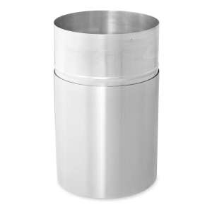 Rubbermaid Commercial, Atrium, Open Top, 55 gal, Aluminum, Silver, Round, Receptacle