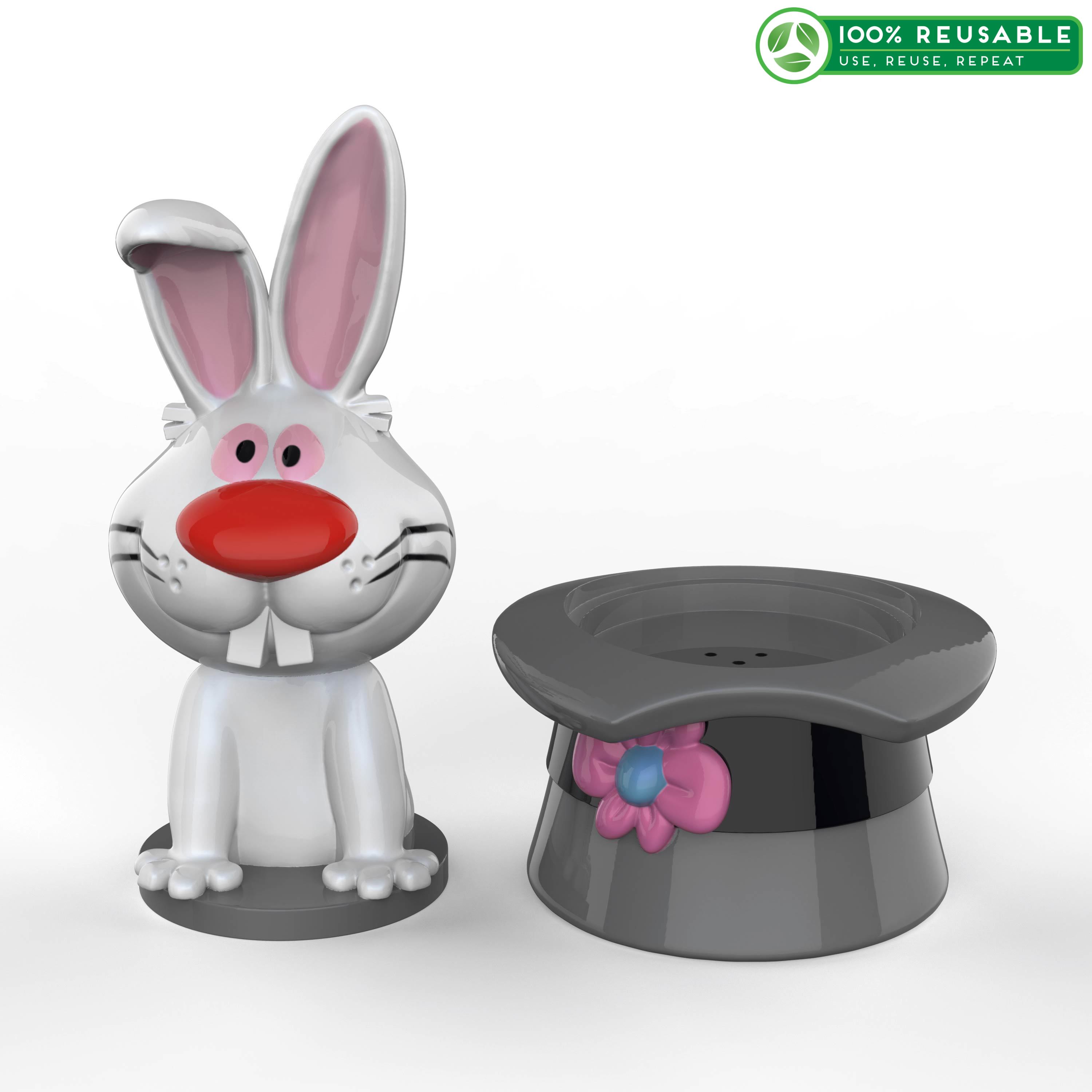 Frosty the Snowman Salt and Pepper Shaker Set, Top Hat & Bunny, 2-piece set slideshow image 1 Frosty the Snowman Salt and Pepper Shaker Set, Top Hat & Bunny, 2-piece set slideshow image 1