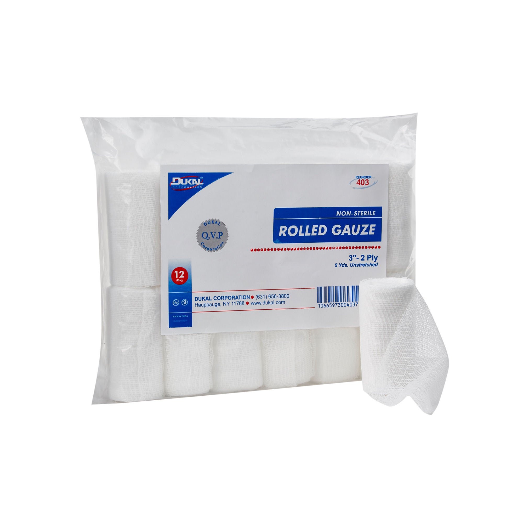 Dukal™ Conforming Bandage, 3 Inch x 5 Yard, Two-Ply