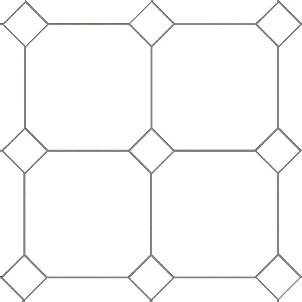 Monocolor Octagon Alaska with Taco Alaska 12-1/4 in. x 12-1/4 in. Ceramic Floor and Wall Tile