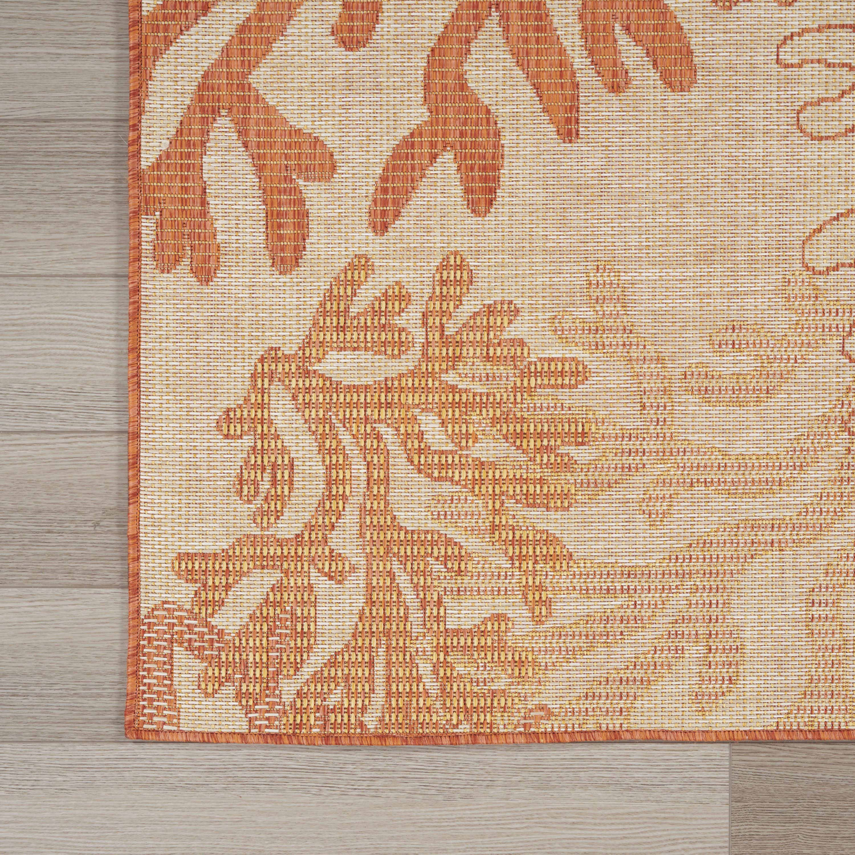 Nourison Garden Oasis 9' x 12' Coral Coastal, Nautical & Beach Rug