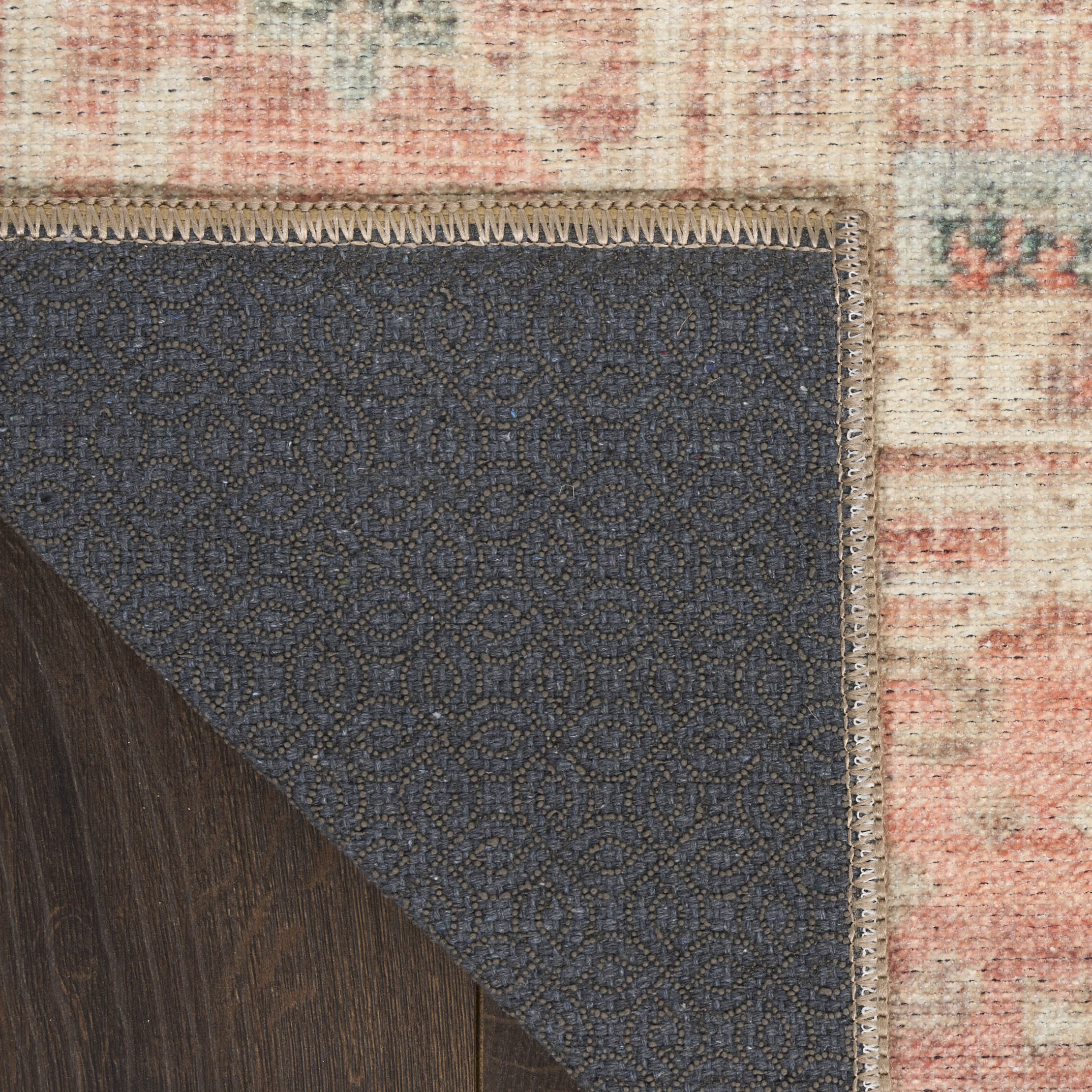 Nourison Vintage Washables 9' x 12' Coral Taupe Vintage Indoor Rug