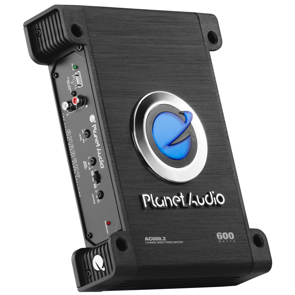 Planet Audio AC600.2 Anarchy Series Car Audio Amplifier - 600 High Output, 2 Channel, Class A/B, High/Low Level Inputs, High/Low Pass Crossover, Bridgeable, Full Range, For Stereo and Subwoofer - image 2 of 9