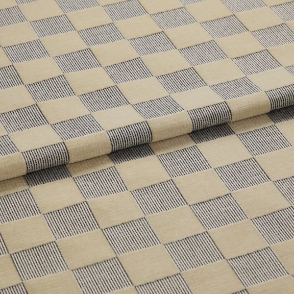 Checkerboard Chalk Roman blind