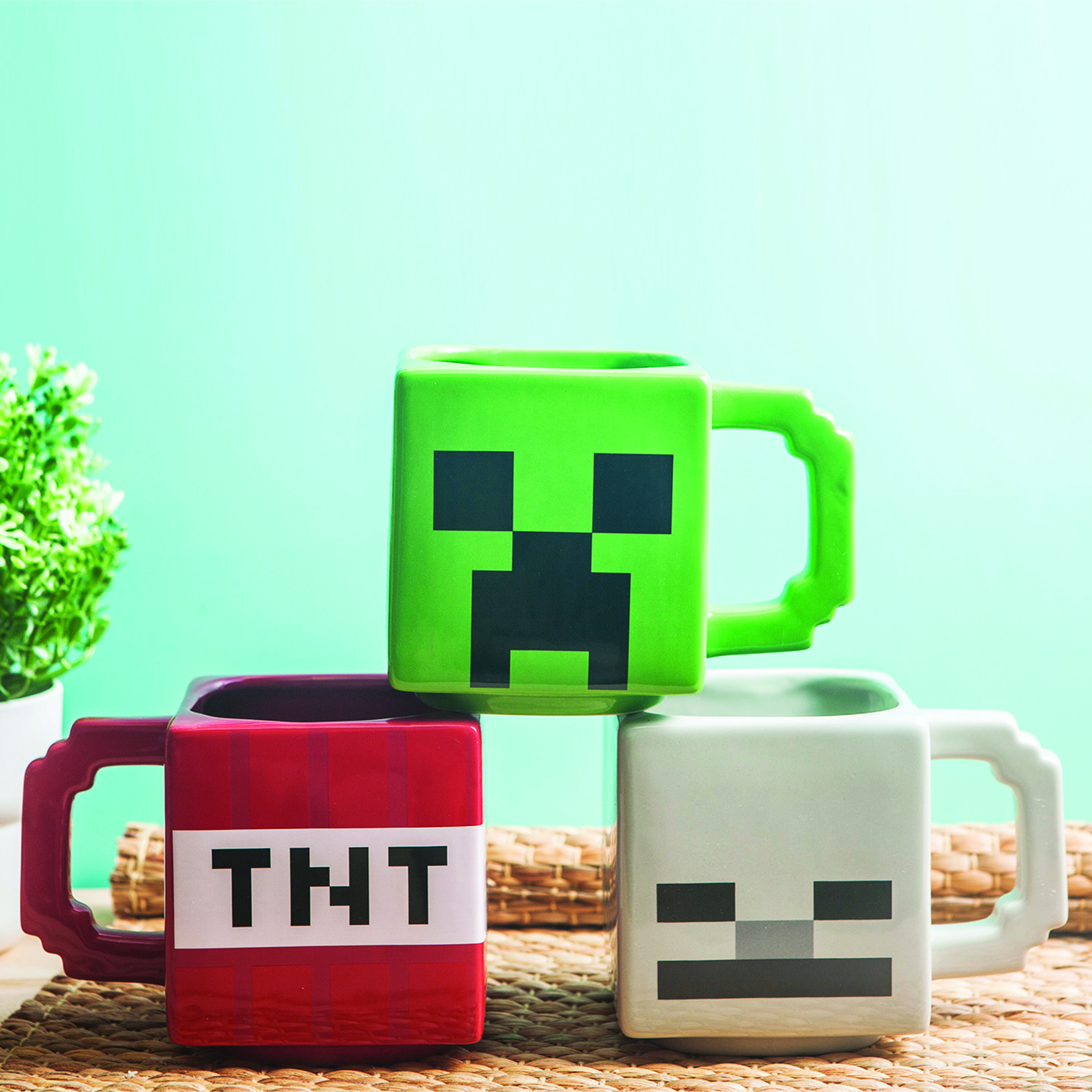 Minecraft Ceramic Coffee Mug, TNT, Skeletons and Creeper, 3-piece set slideshow image 9