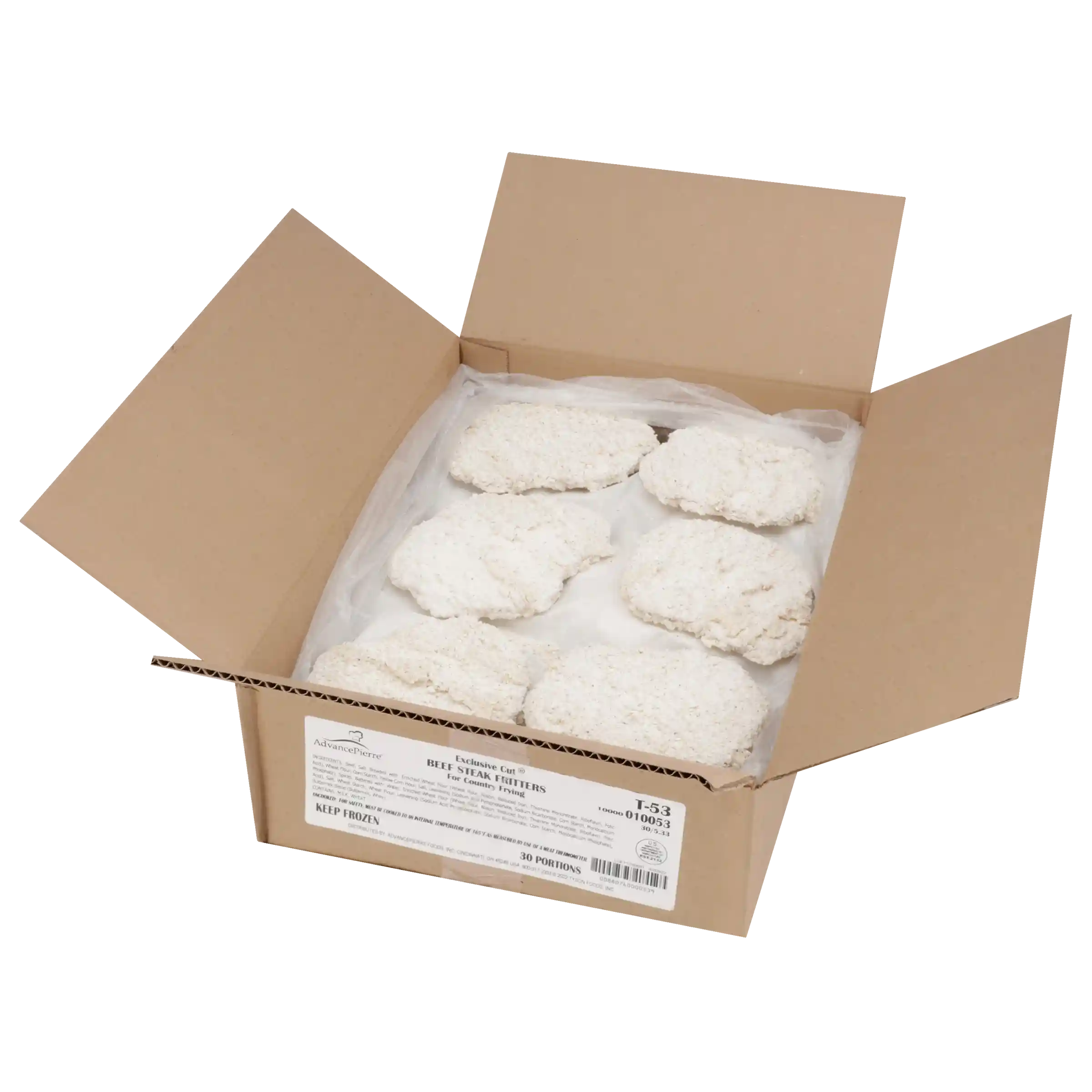 AdvancePierre™ Gold Label Exclusive Cut® Whole Muscle Raw Breaded Texas Style Country Fried Beef Steak Fritters, 5.33 oz_image_4
