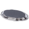 Large Odyssey oval serving tray with gold trim