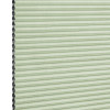 Cellular (honeycomb) blind, pale green with visible black cell edges â€” closed, pleated and covering the frame â€” close-up product view with even lighting and a neutral background.