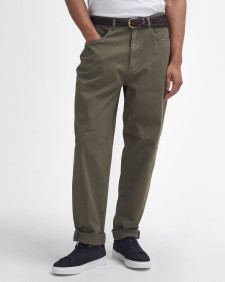 Washed Stretch Regular Trousers