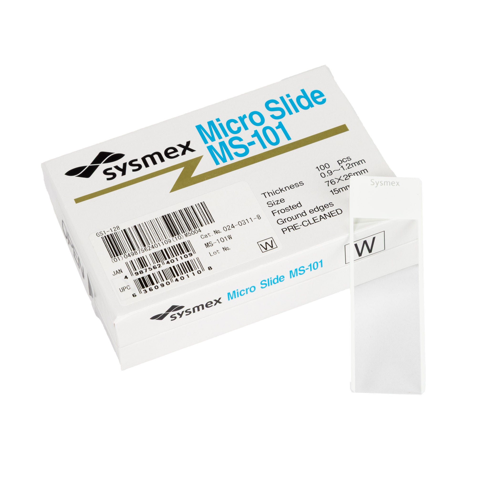 Sysmex America SLIDES, MICRO MS-101W (100/BX)