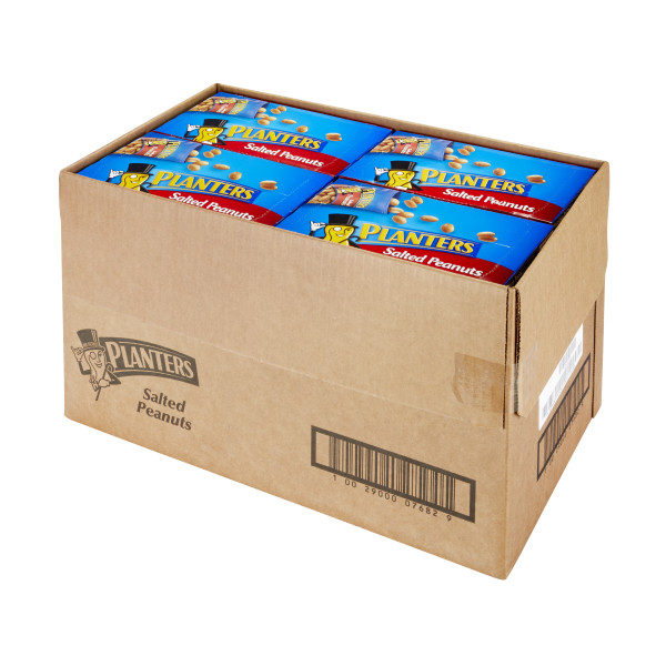 PLANTERS(r) Salted Peanuts 24/12/1oz . C1RM - Front Right Open Case (Hi Res)