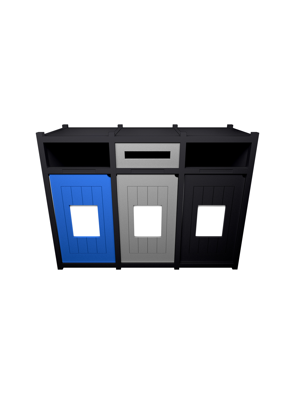 VISION – Triple – Unit – Full-Slot-Full – Blue-Grey-Black
