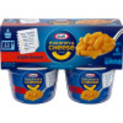Kraft Triple Cheese Macaroni & Cheese Dinner, 4 ct Pack, 2.05 oz Cups
