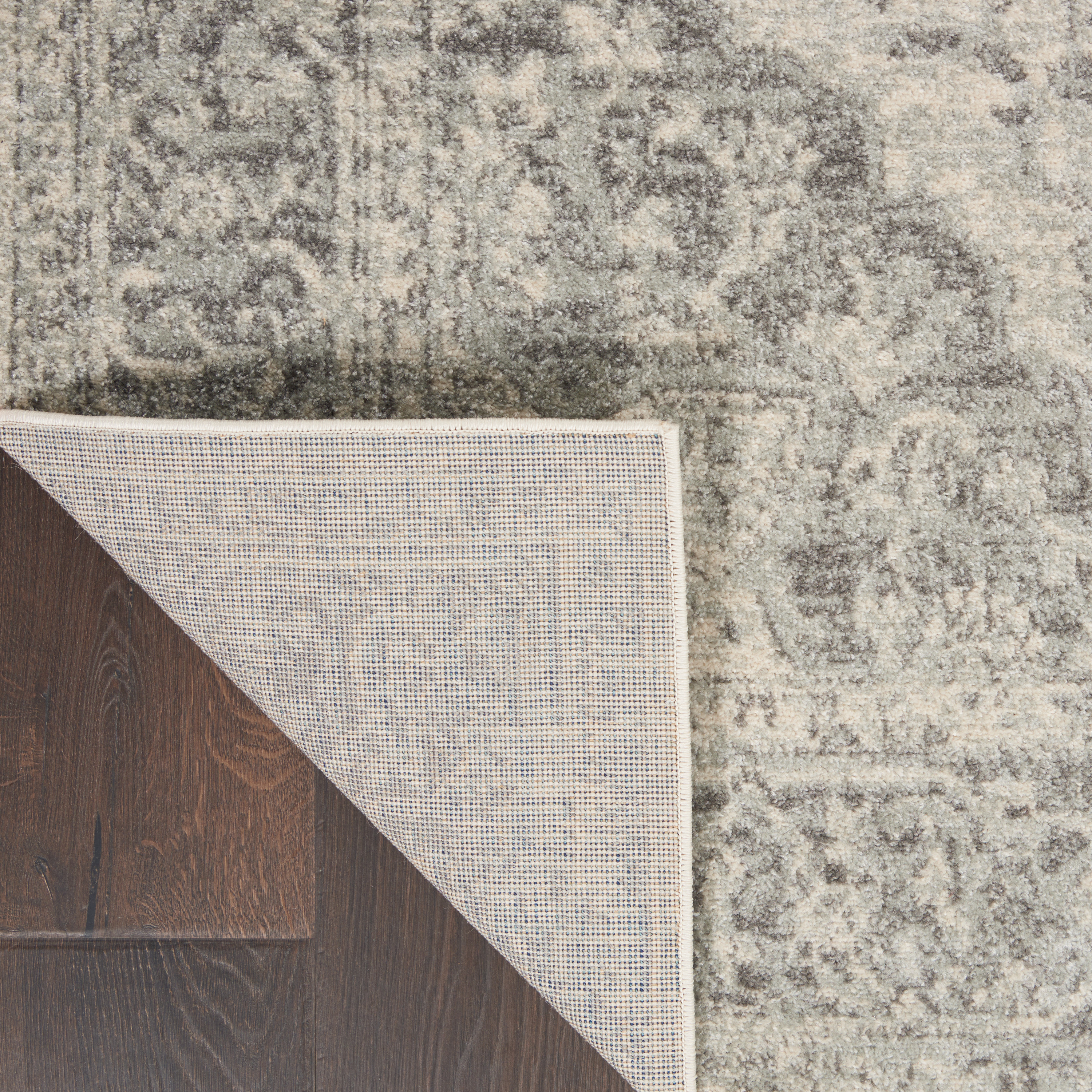 Nourison Tranquil 8'10" x 11'10" Ivory Grey Vintage Indoor Rug
