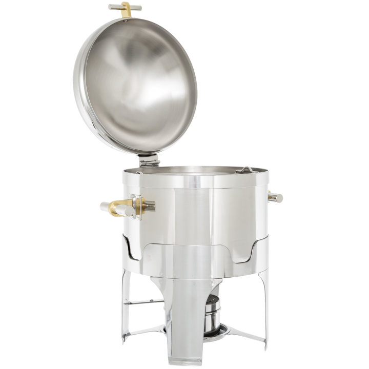 2 ½-quart New York, New York® gravy and sauce chafer with dome cover and brass trim