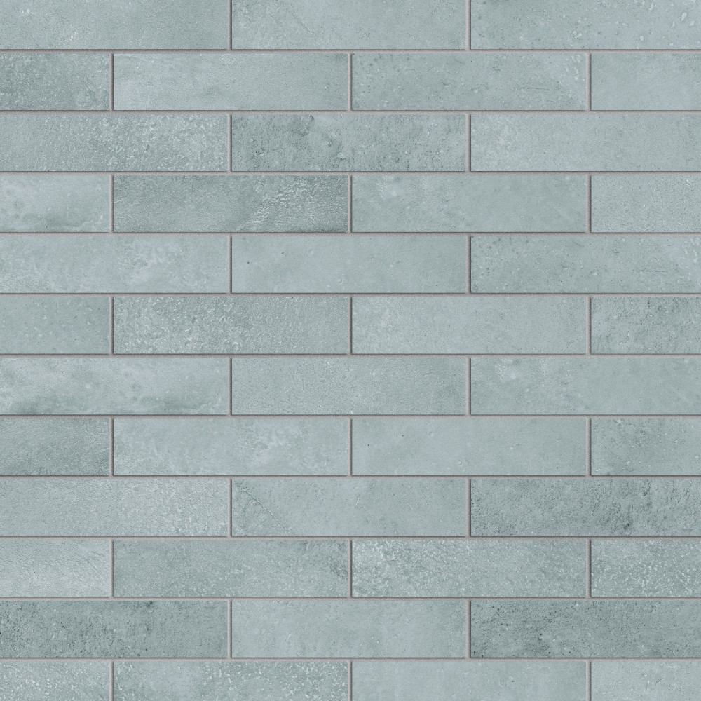 Aspdin Brick Grey 2.38x9.75 Rectangle Porcelain Floor and Wall Digital Pattern