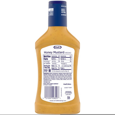Kraft Honey Mustard Dressing, 16 fl oz Bottle