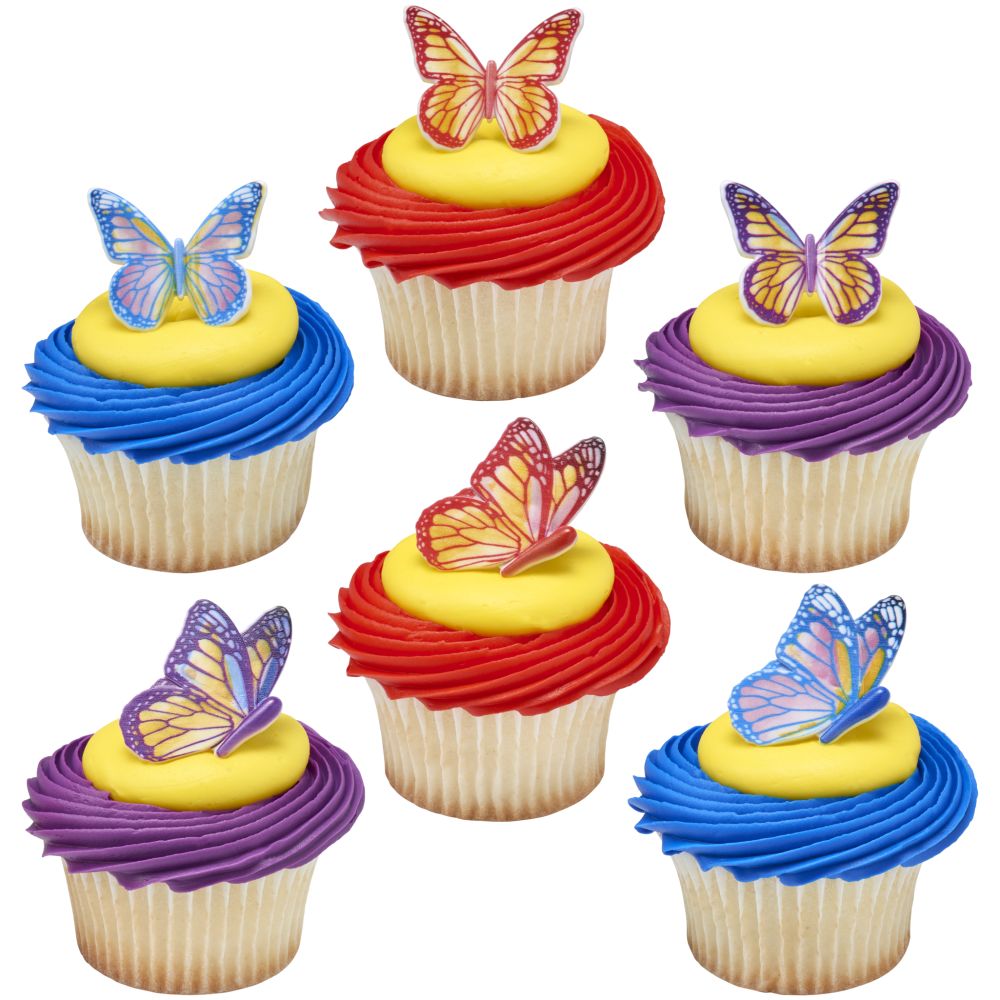 Image Cake Watercolor Butterflies